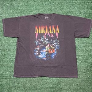Nirvana Unplugged Rock Band Oversized T-shirt Sz O/S